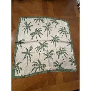 Palm Tree Print Square Scarf